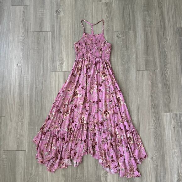 Free People Heat Wave Printed Maxi Dress in Pink Combo Size Small - Picture 2 of 7